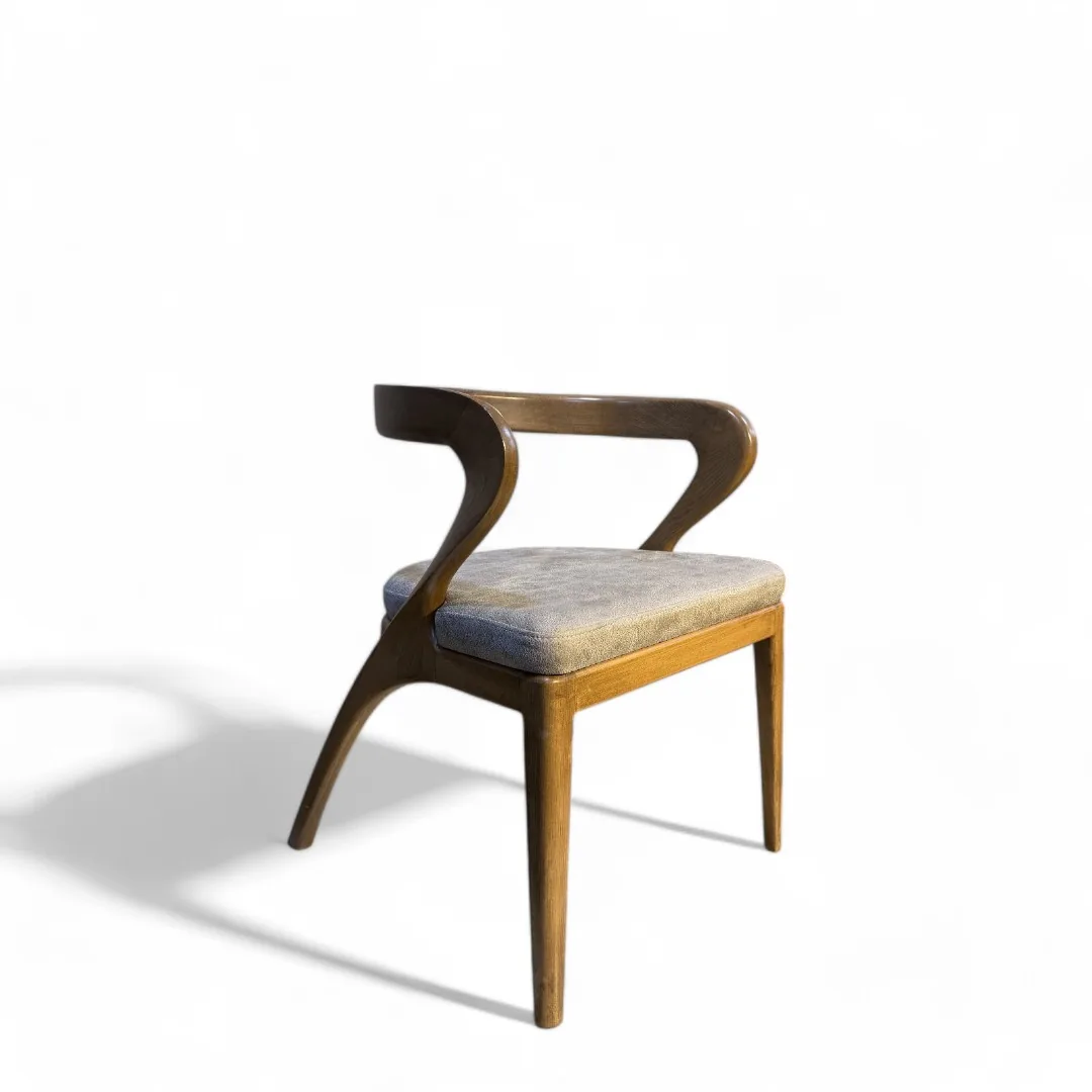 Kavisli Doğal Ahşap Sandalye AC-71