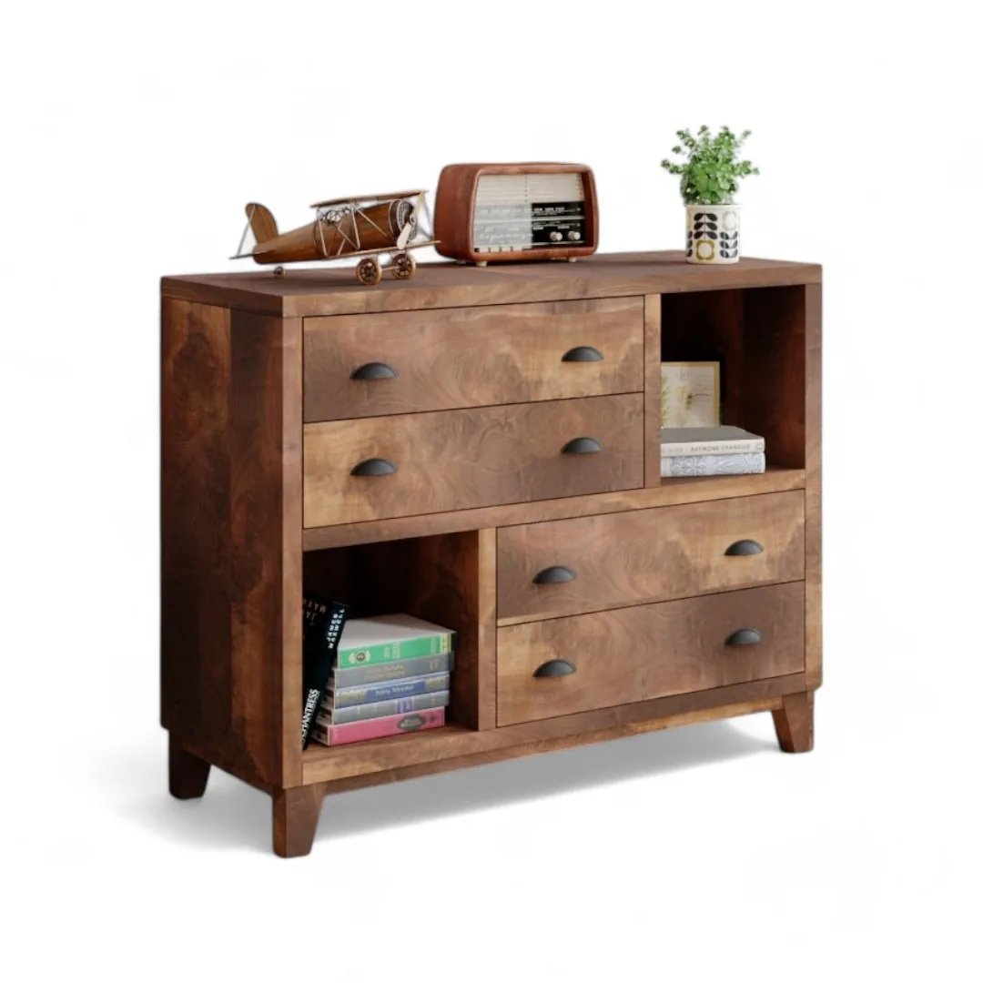 Masif Ceviz Ahşap Kitaplık YKT-03