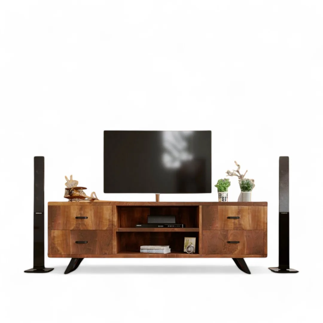 Masif Ceviz Ahşap TV Ünitesi YKT-06