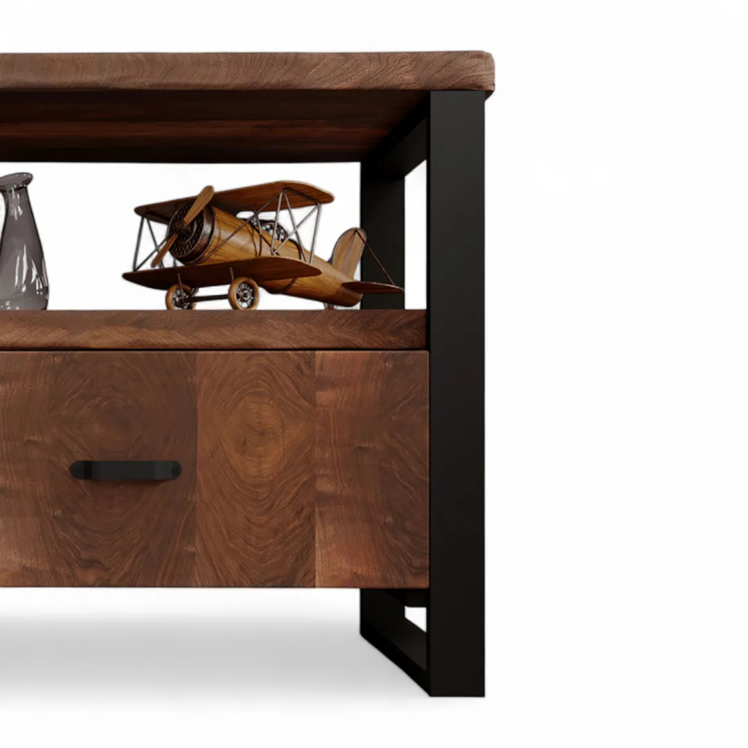 Masif Ceviz Ahşap TV Ünitesi YKT-08