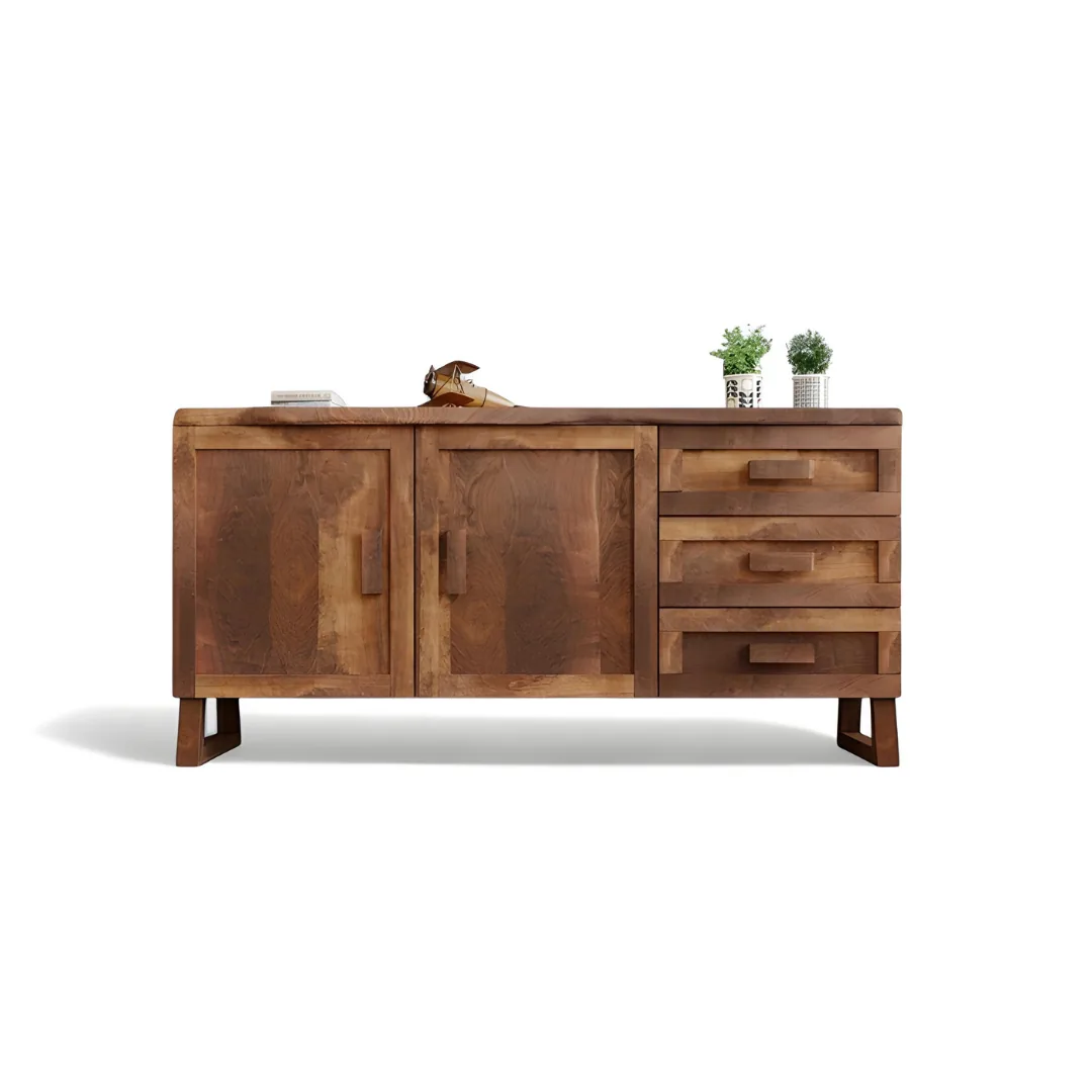 Masif ceviz ahşap konsol