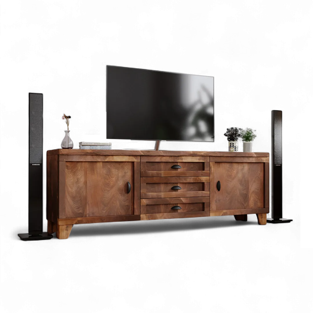 Masif Ceviz Ahşap Modern Tv Ünitesi YKT-15